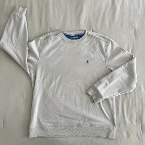 Izod Gray/Cream Crew Neck Sweatshirt